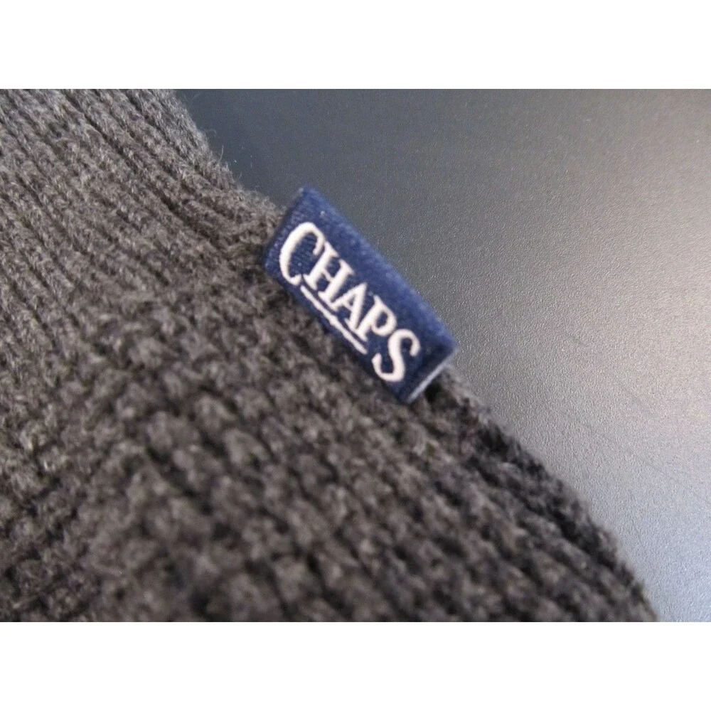 Chaps Men’s Textured Henley Sweater XL Grey NWT Thermal Knit 3‑Button